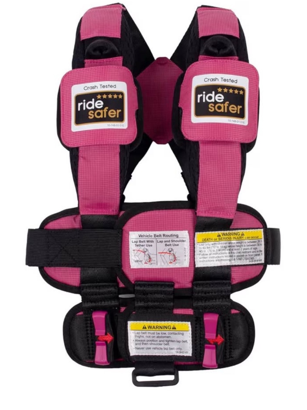 NEW RideSafer Vest | Travel Car Seat (Gen 5) sz XS Pink